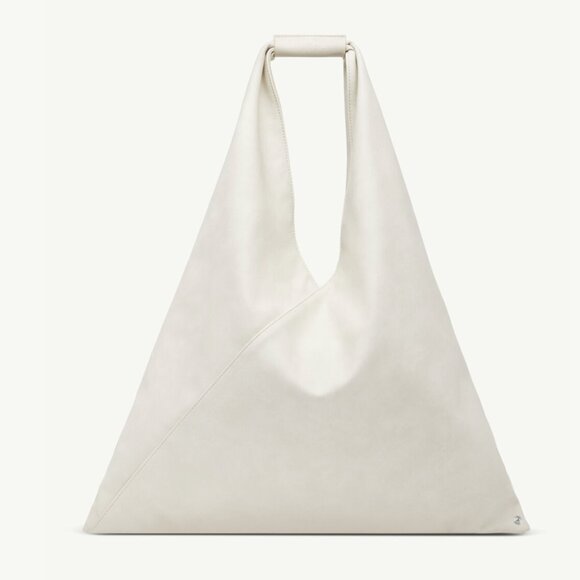 MM6 Maison Margiela White Japanese Draped Canvas/Faux Leather Tote - Large - Picture 2 of 8